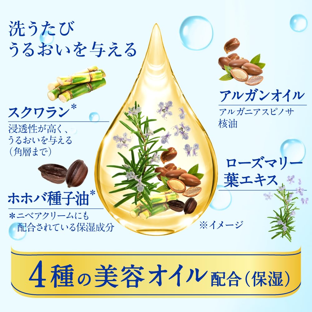 Nivea Beauty Skin Cleansing Oil Makeup Remover with Four Beauty Oils, Argan, Squalane and Jojoba, Relaxing Aroma, Washes Off Eye Makeup Smoothly, 195 mL Pump