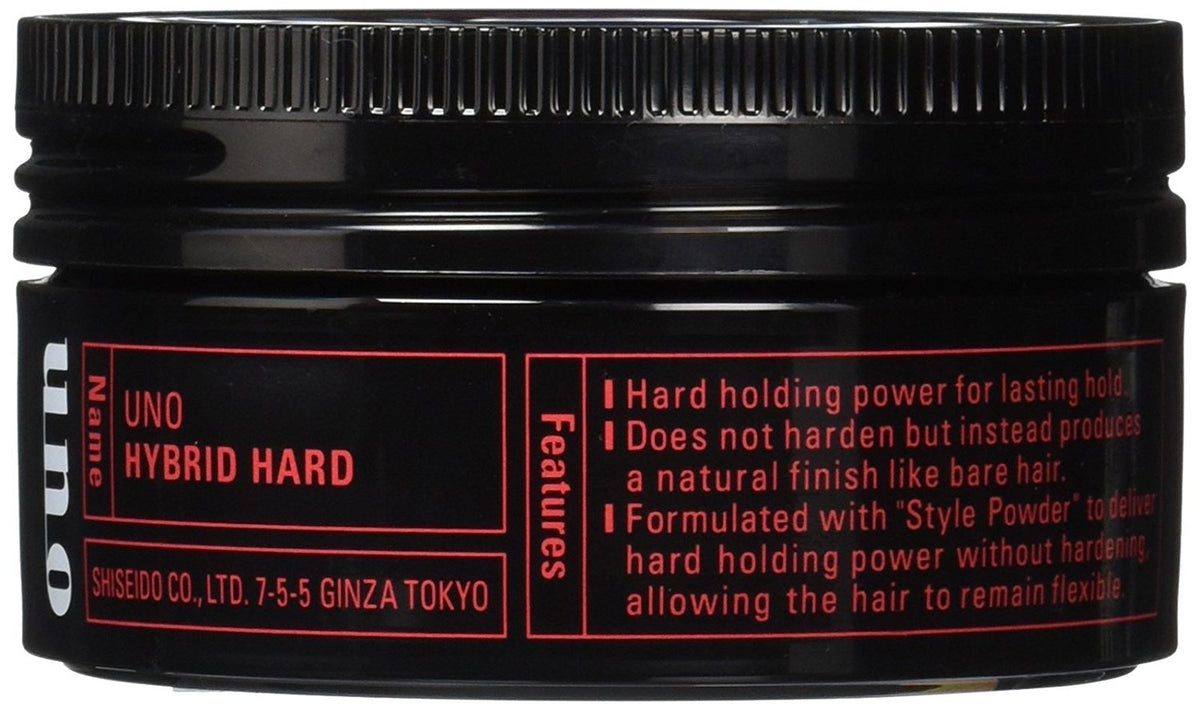 UNO Hybrid Hard Hair Wax, 80 g, Strong Hold Natural-Finish Styling Wax from Shiseido