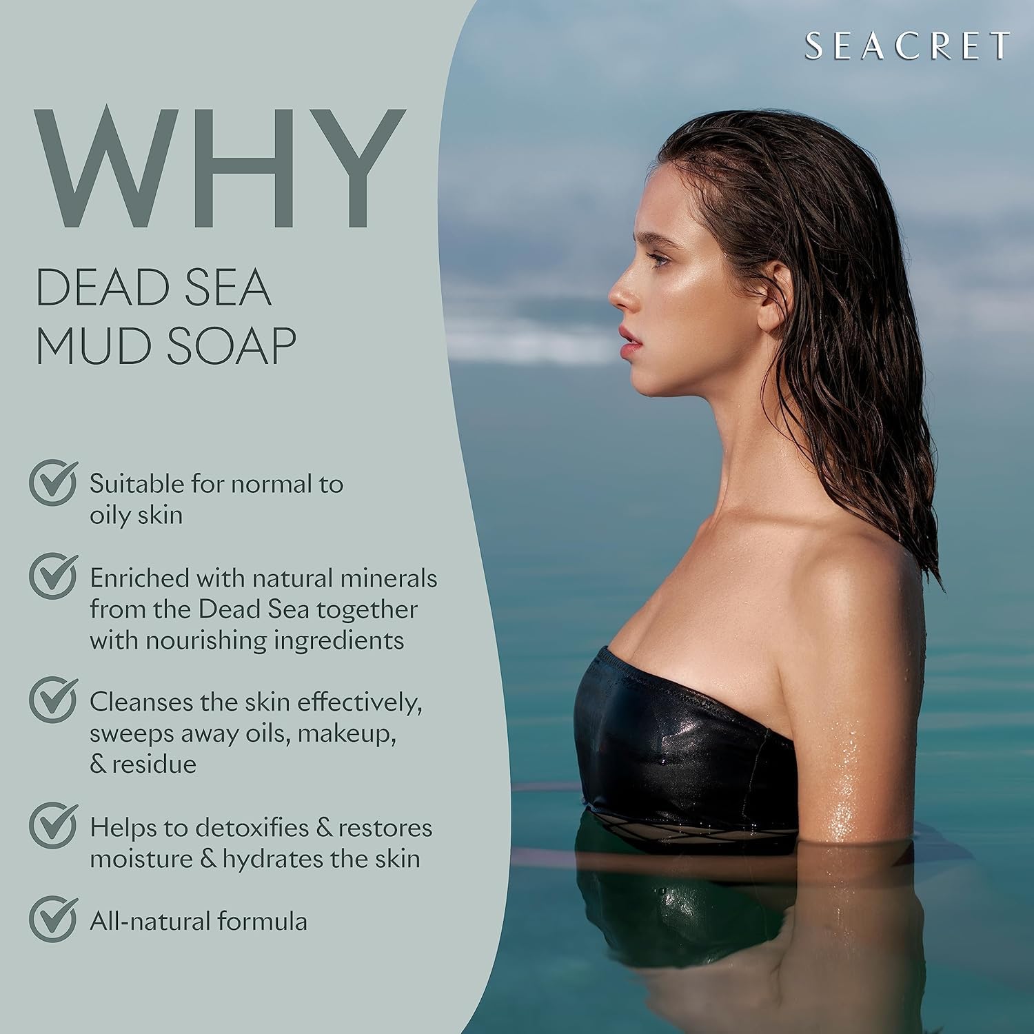 SEACRET Matt Soap Solid Facial Cleanser Dead Sea Mud 125g — source image 5