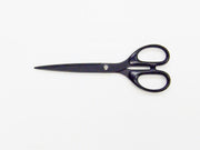 Nikken Fluorine-Coated Office Scissors NS-1300, Non-Stick Stainless Steel Blades, 180 mm, Matte Black