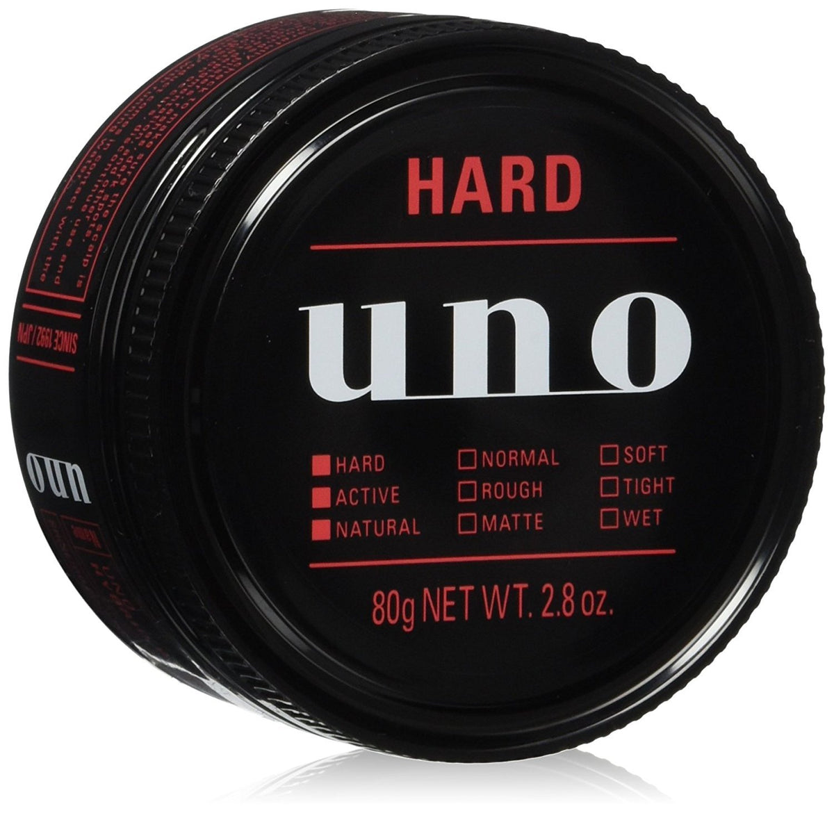 UNO Hybrid Hard Hair Wax, 80 g, Strong Hold Natural-Finish Styling Wax from Shiseido