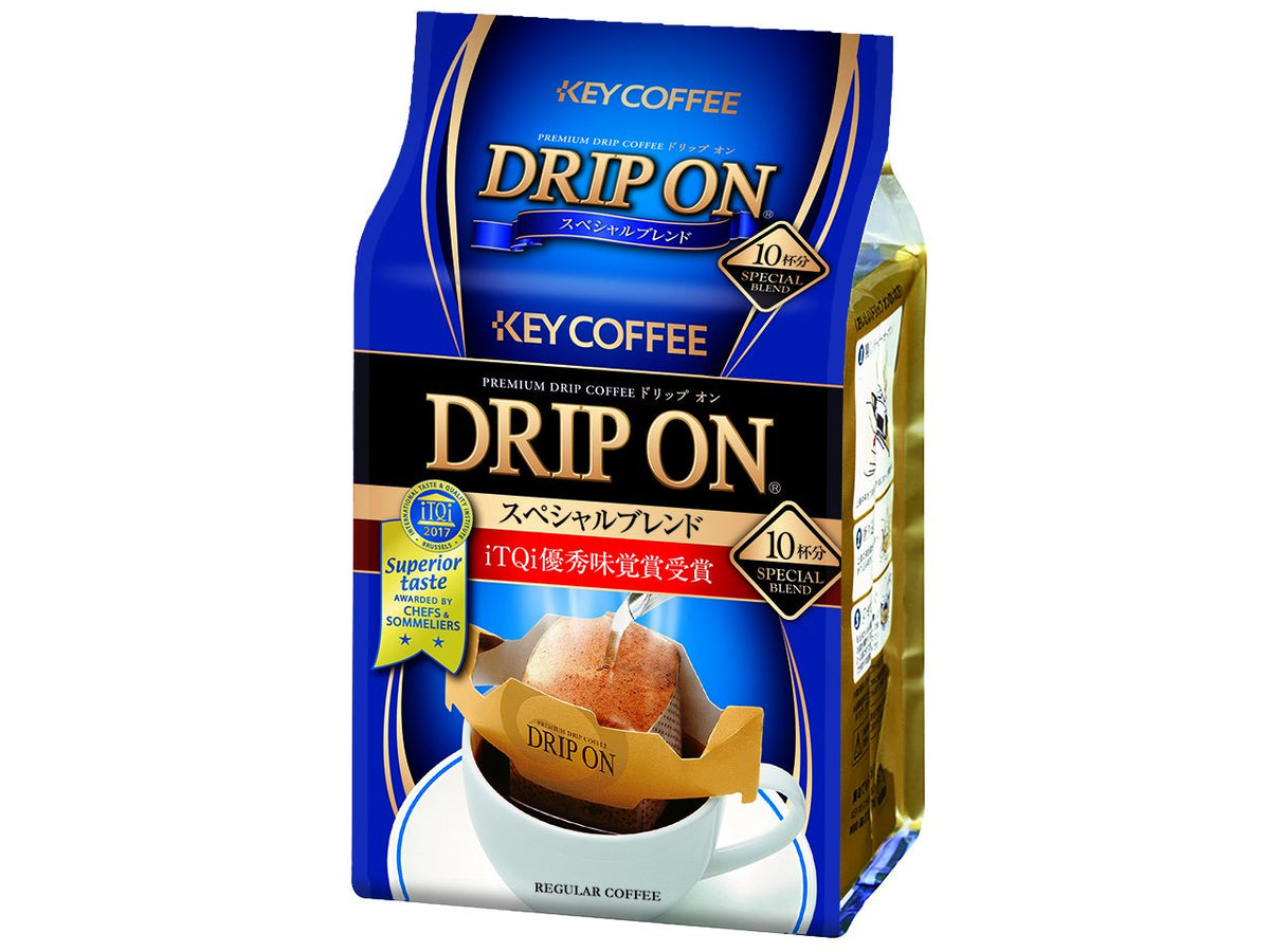 Key Coffee Drip On Special Blend, 10 Drip Bags of 8 g, Balanced Bitterness and Acidity With Rich Body