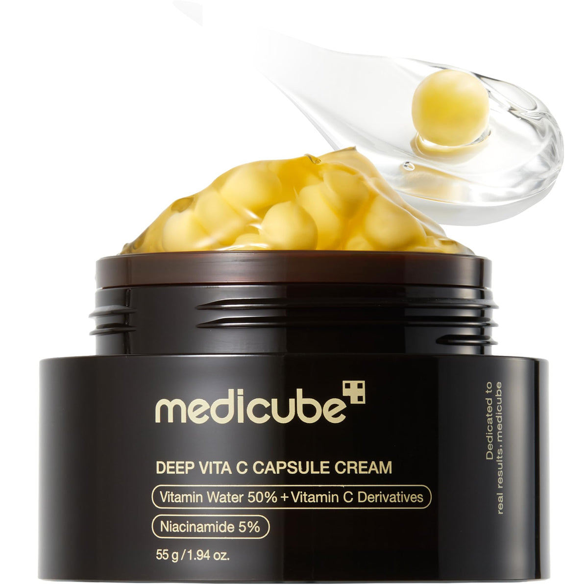 medicube Deep Vita C Capsule Cream, Vitamin Water 50% and Niacinamide 5% Glow Cream, 55 g