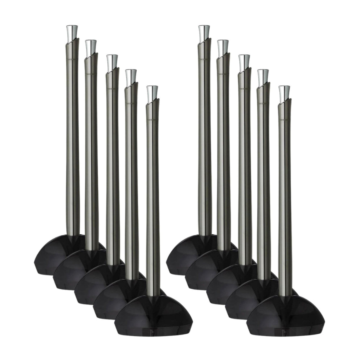 ZEBRA Desk Pen Floss BA65-GBK, 0.7 mm Oil-Based Ballpoint on a Glass Black Base, Pen 166.4 mm and 20.1 g, Base 53.9 mm Wide, Pack of 1, 3 or 10