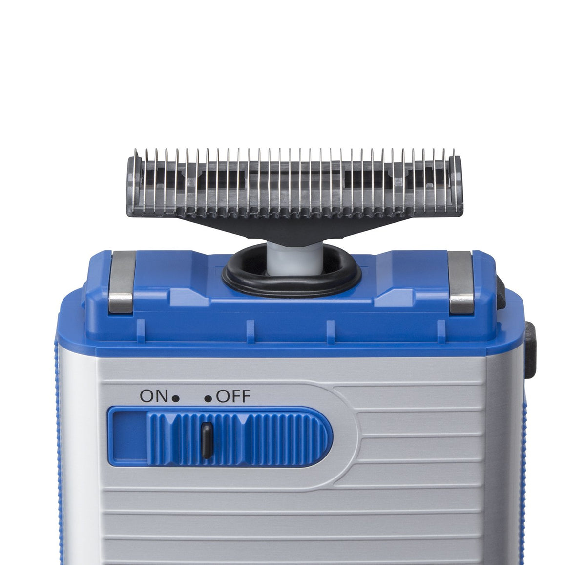 Panasonic Compact Travel Shaver ES-RS10, Single-Foil Reciprocating Battery Shaver with Cap and Cleaning Brush, Silver or Blue, Made in Japan