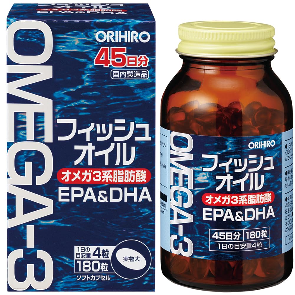 Omega-3 Fish Oil EPA DHA 180 Soft Capsules 45 Days