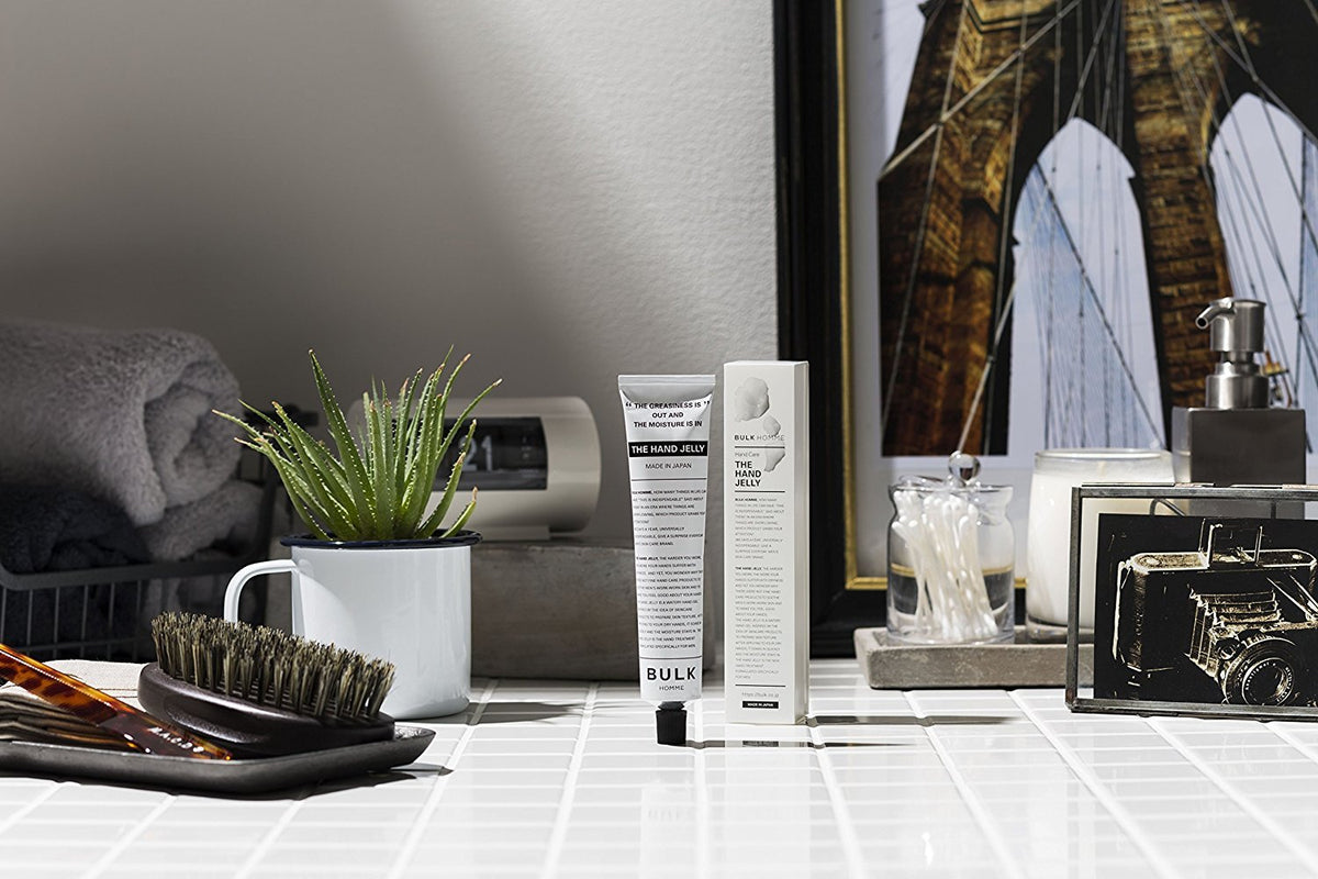BULK HOMME The Hand Jelly 50 g, Non-Greasy Gel Hand Cream for Men with Hot Spring Water and Squalane, Floral Fruity Scent