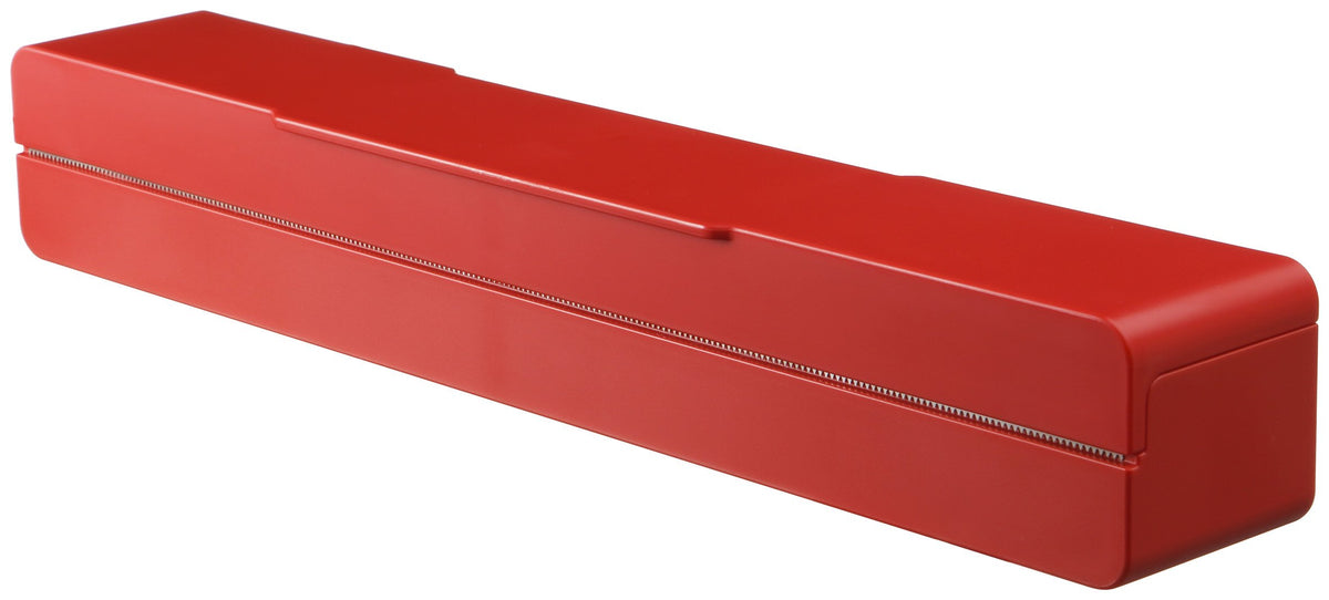 Yamazaki Aqua Magnet Wrap Case, Wrap Cutter Case for 22 cm or 30 cm Wide Wrap and Foil, ABS Resin with Stainless Blade, 22 cm Model 25 x 5.5 x 5 cm, White, Red or Green