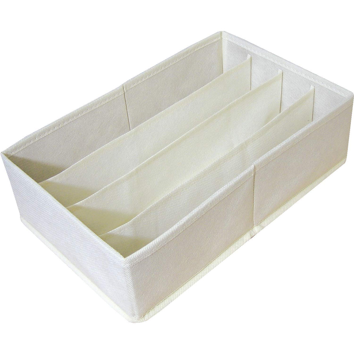 Yamazen Fabric Drawer Divider Box, Non-Woven Cell Organizer for Underwear and Socks, 34 x 21 x 10 cm, 24, 15 or 4 Cells, Ivory