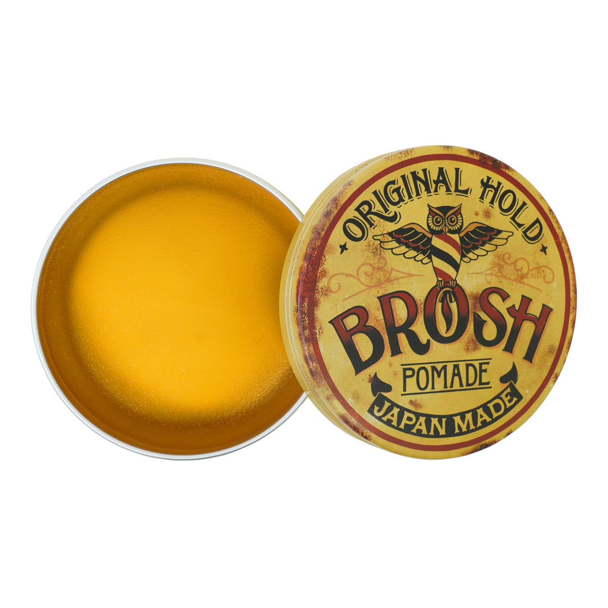 Brosh Original Hold Pomade, Medium Hold Glossy Hair Styling Pomade with Amber Spicy Scent, 115 g or 40 g Tin