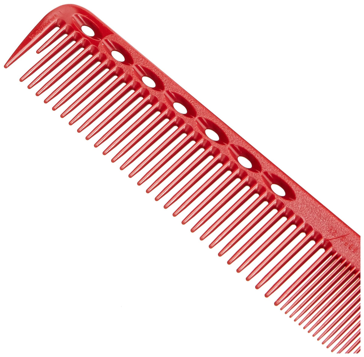 Y.S.PARK YS-339 Fine Cutting Comb, Red, Heat-Resistant Salon Comb with Parting Space Head