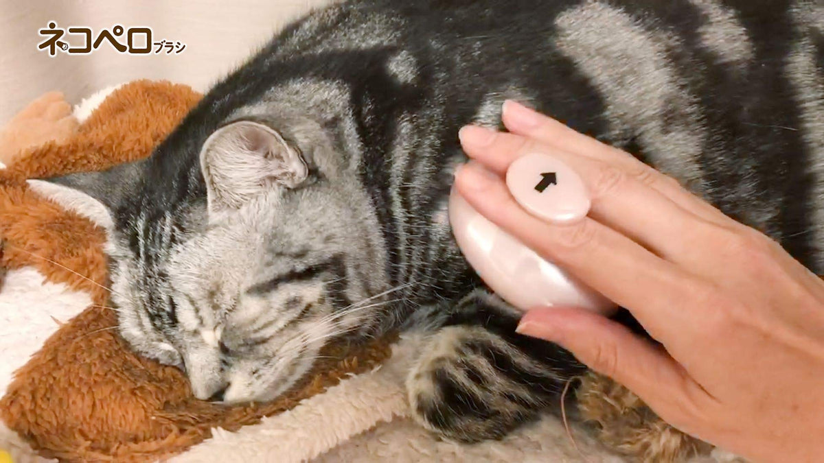 Pet Kirei Goki-gen Care Neko-Pero Brush for Cats, Pink Silicone Finger-Grip Body Brush Inspired by a Cat's Tongue, Made in Japan