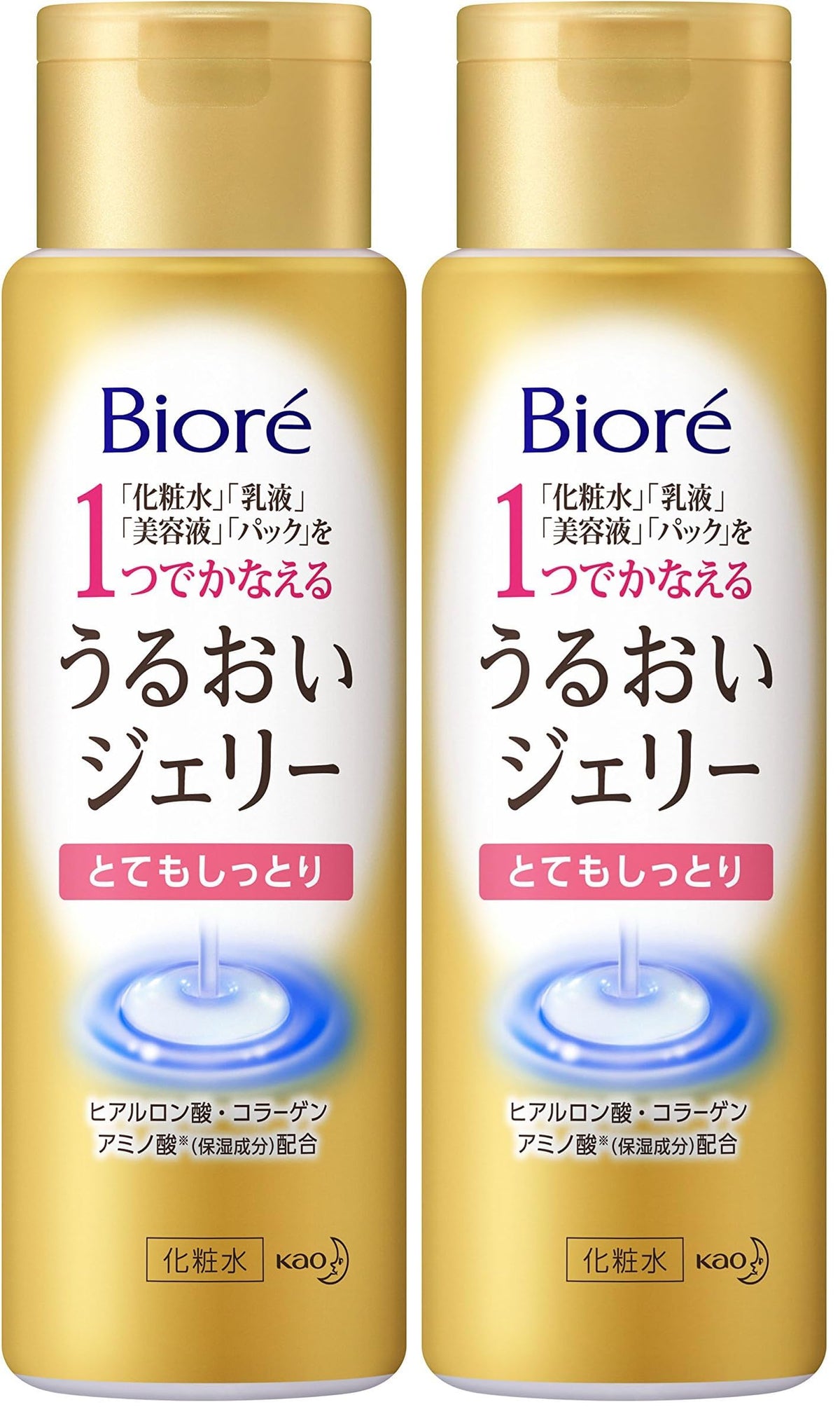 Bioré Uruoi Jelly All-in-One Moisturizing Gel Lotion, Moist or Very Moist, 180 mL, Lotion Essence Milk and Mask in One