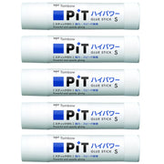 Tombow PiT Hi-Power Glue Stick S 10 g, Strong Fast-Bonding Stick Glue for Paper, Craft Paper and Envelopes, 20 x 87 mm and 20 g per Stick, White or Black Body, 5 or 10 Sticks