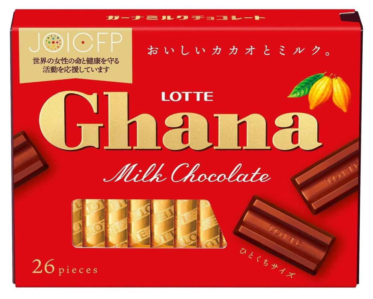 Lotte Ghana Milk Chocolate Excellent Box, 26 Pieces, 119 g
