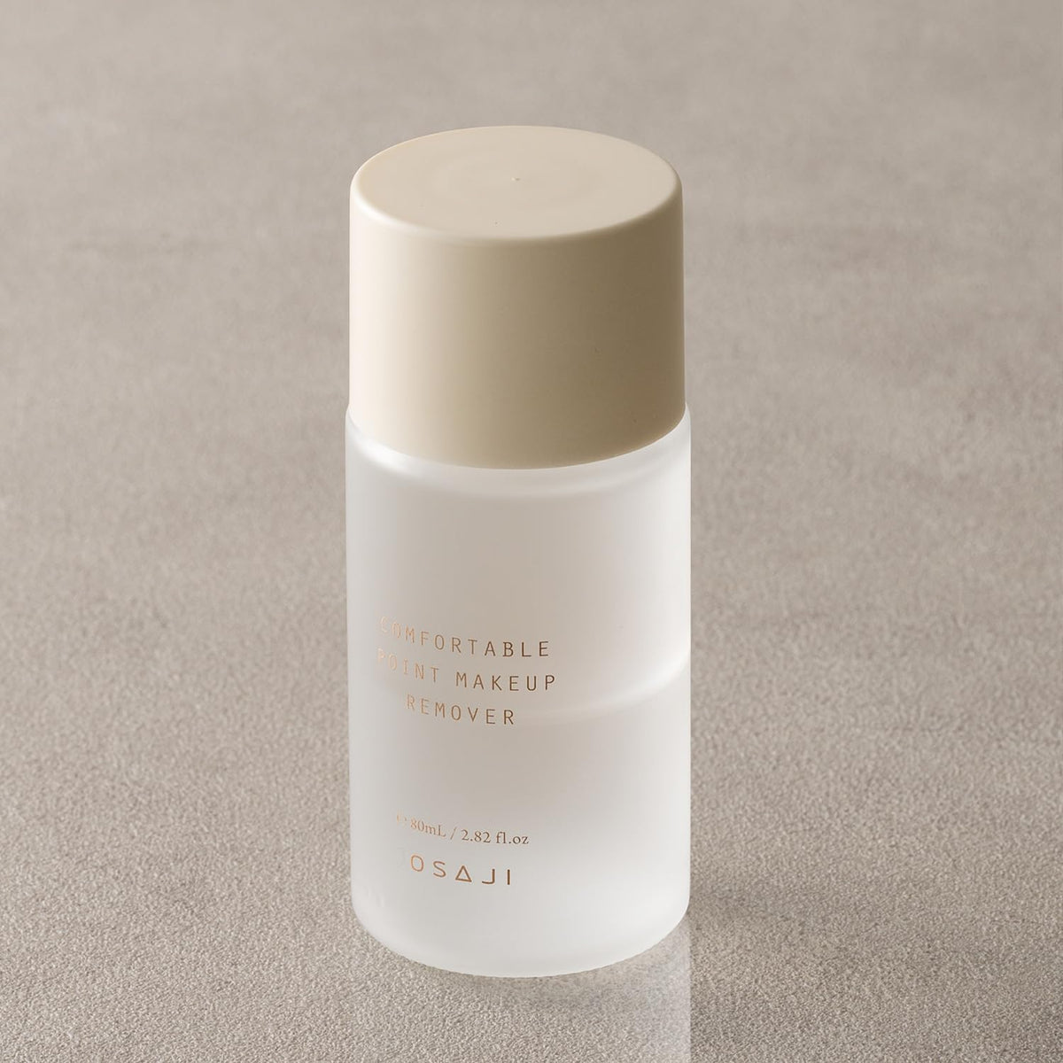 OSAJI Comfortable Point Makeup Remover 80 ml, Two-Layer Remover for Waterproof Eye and Lip Makeup with Squalane and a Herbal Scent