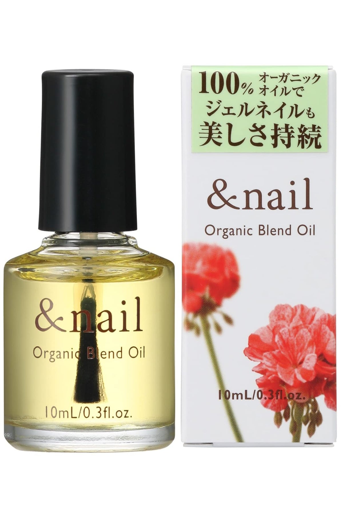 &nail Organic Blend Oil 10 mL, Nail and Cuticle Care Oil with Eight Plant Oils, Citrus and Herb Scent