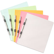 PLUS Flat File A4-S No.025NP, Non-Stitch Paper File with Plastic Fastener for About 180 Sheets, 230 x 18 x 307 mm, 2-Hole 80 mm Pitch, 5 Colours Pack of 5 or 4 Sets
