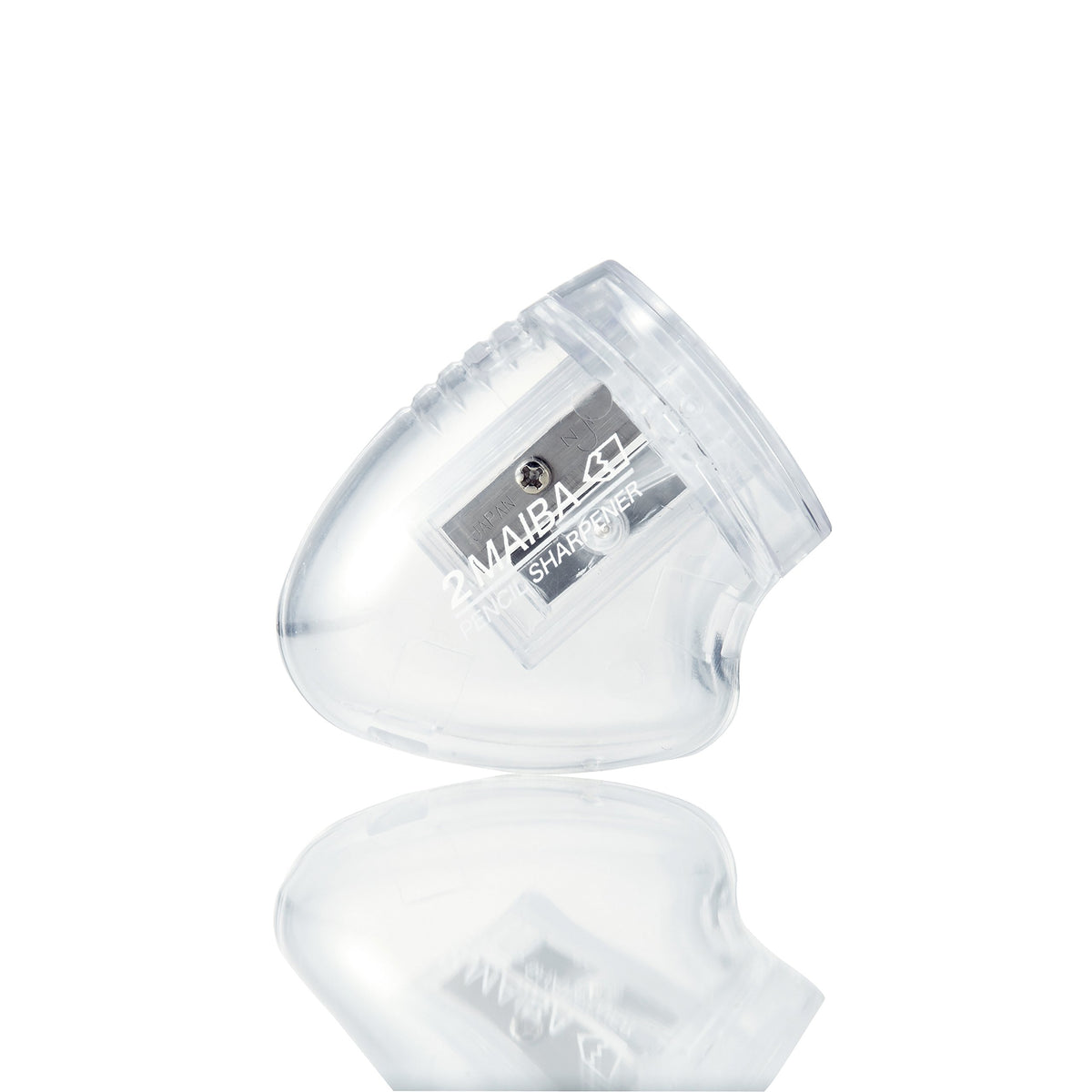 Kutsuwa HiLINE 2-Blade Pencil Sharpener RS030CL, Clear Body with Removable Shavings Tray, 55 x 34 x 47 mm, Single or Set of 2