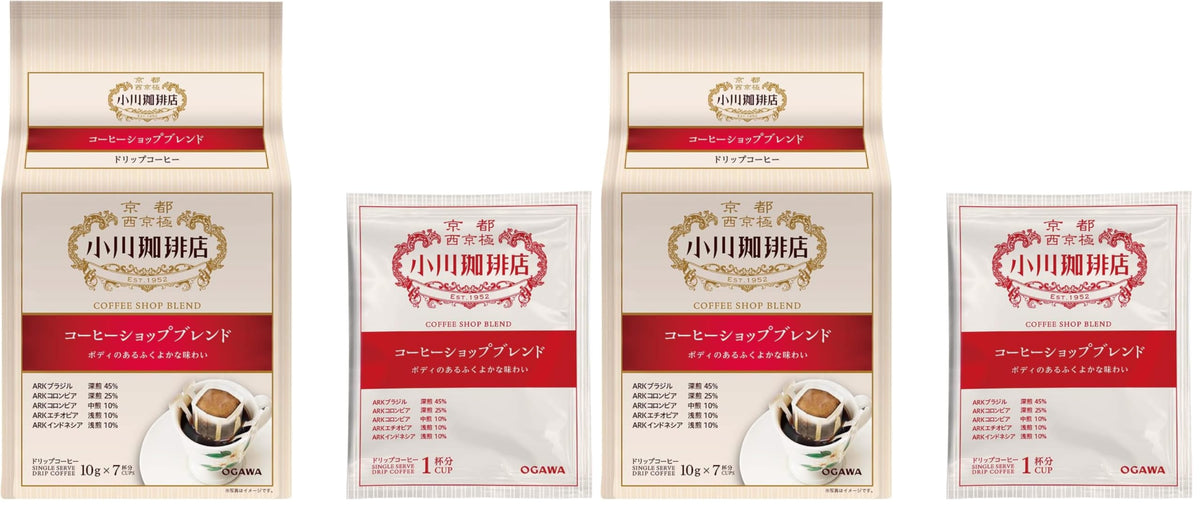 Ogawa Coffee Shop Blend Drip Coffee, 10 g x 7 Cups