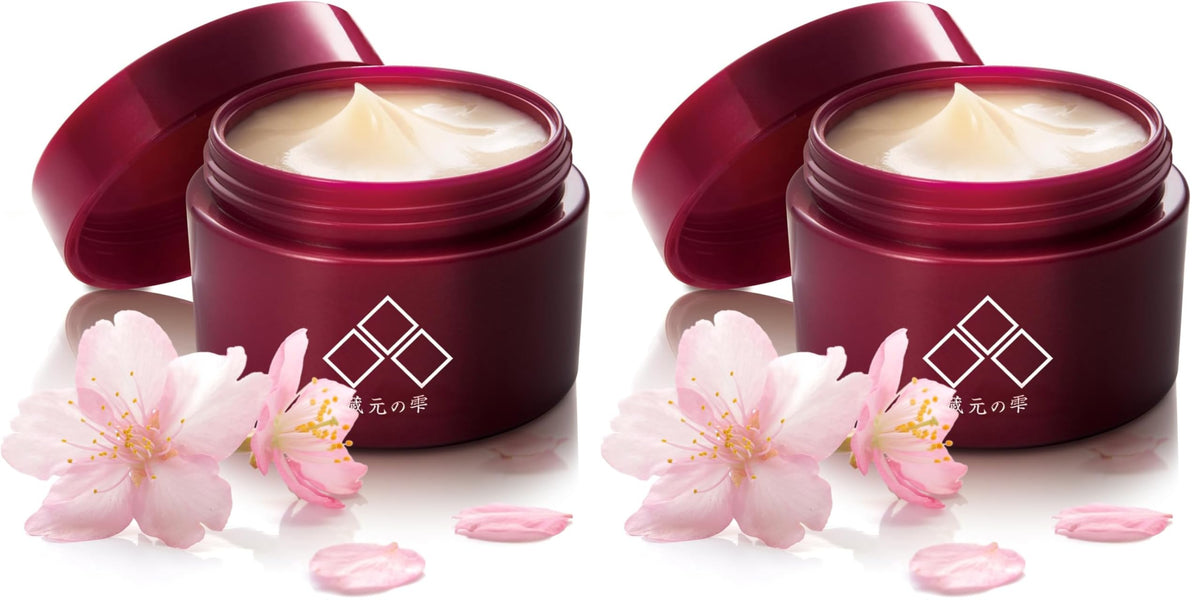 Kuramoto no Shizuku Sake Lees Beauty Cream with Rice Bran, Yogurt, Vitamin C, Prune and AHA, 6 g, 20 g or 50 g Jar