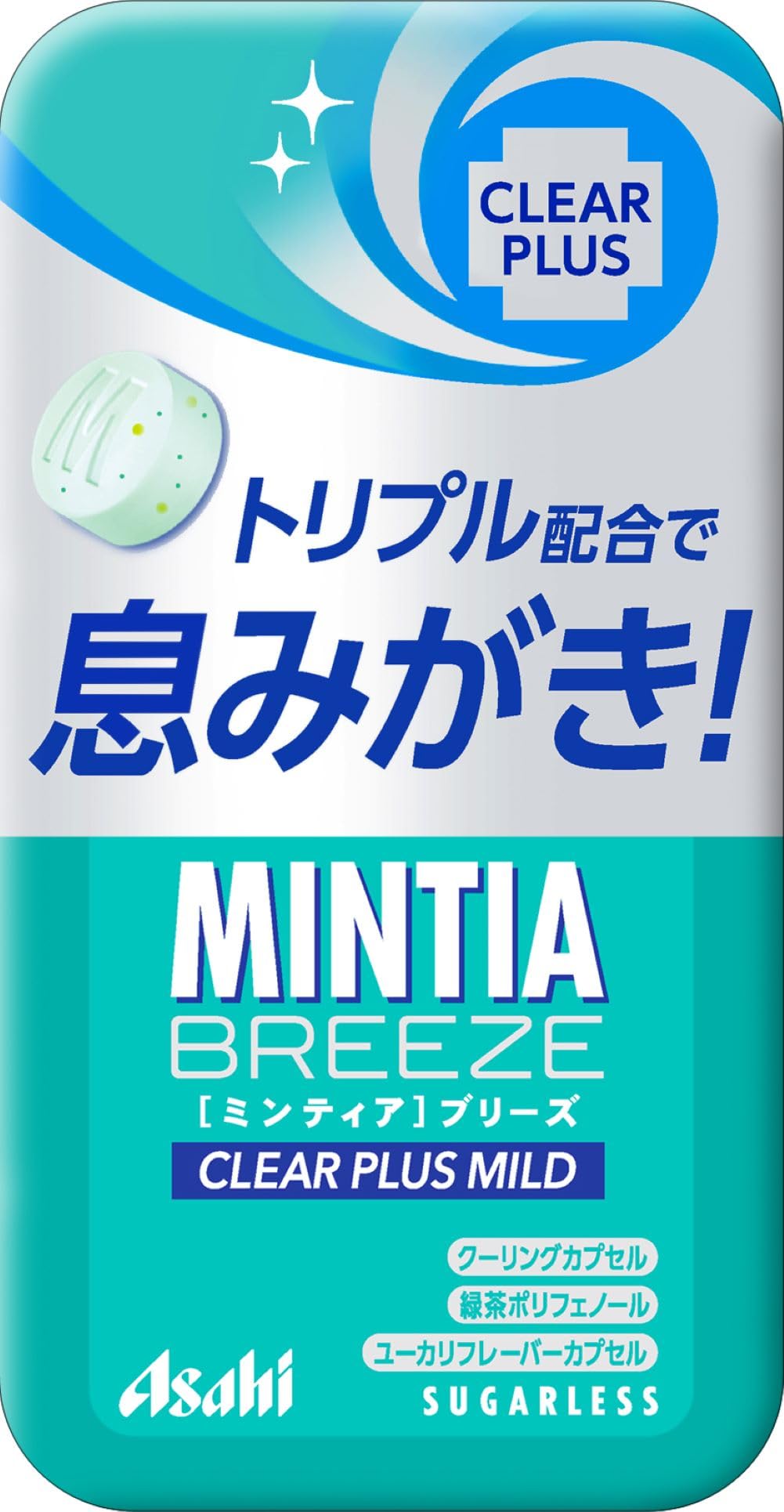 Mintia Breeze Clear Plus Mild Sugarless Tablets, 30 Tablets x 8 Cases