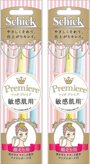 Schick Premiere Sensitive Skin L Dispo Face Razors with Micro Guard, Disposable Razors for Women, 3 Razors x 2 Packs