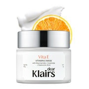 Klairs Freshly Juiced Vitamin E Mask, Fragrance-Free Vitamin E Moisturising Cream and Sleeping Mask with Niacinamide, 90 g