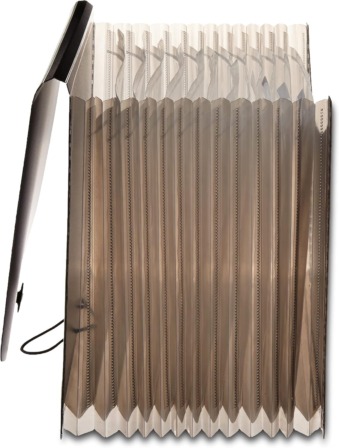 Amazon Basics Expanding Poly File Folder A4, 13 Tabbed Pockets Holding up to 260 Sheets, Cord Closure, Waterproof and Tear-Resistant, 33 x 23.4 x 4.1 cm, Black or Black and Gray