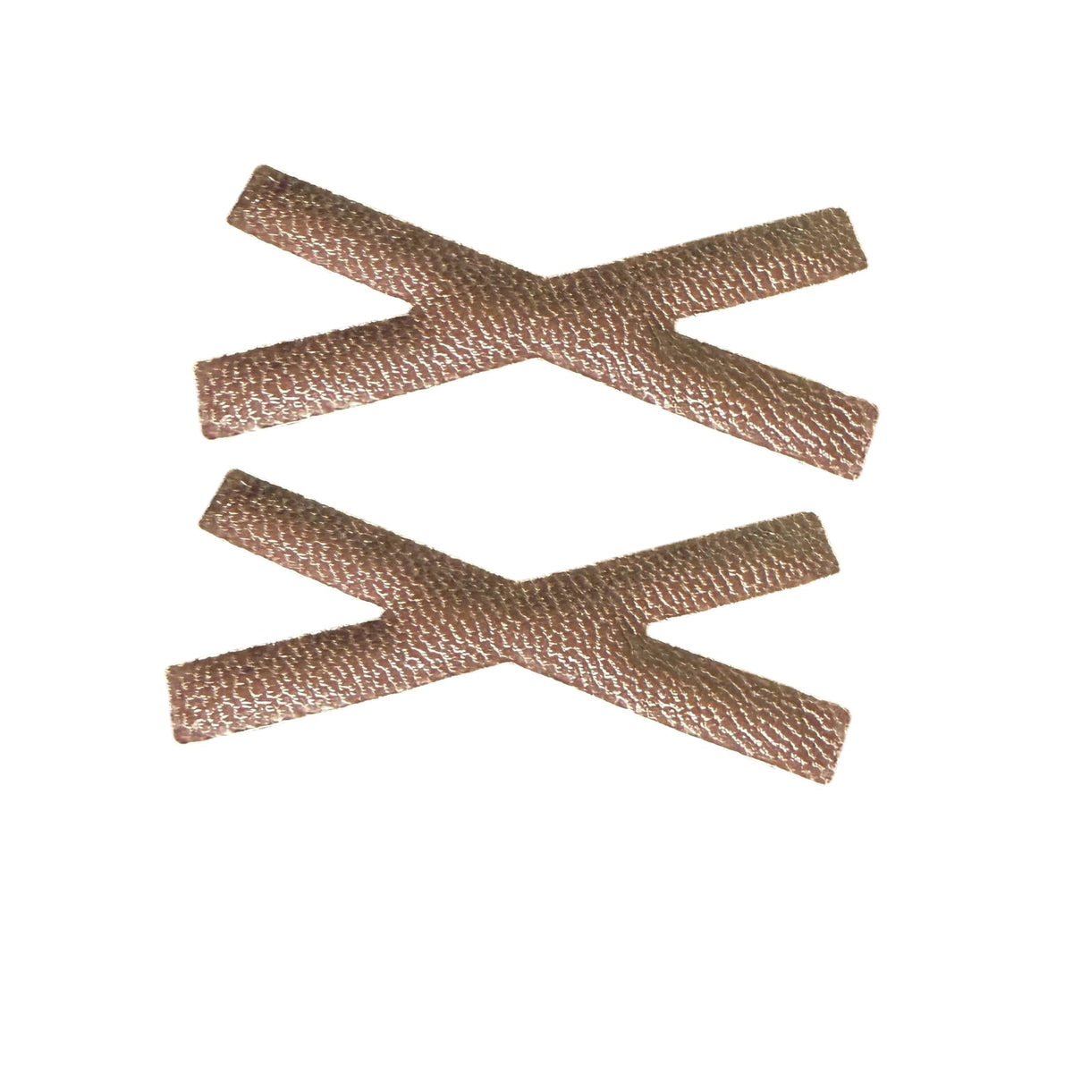 Cross X Mini No-Crease Hair Clips for Bangs, Set of 2, Made in Japan, 5 x 2.1 cm, in Plain, Velvet and Faux Leather Fabrics