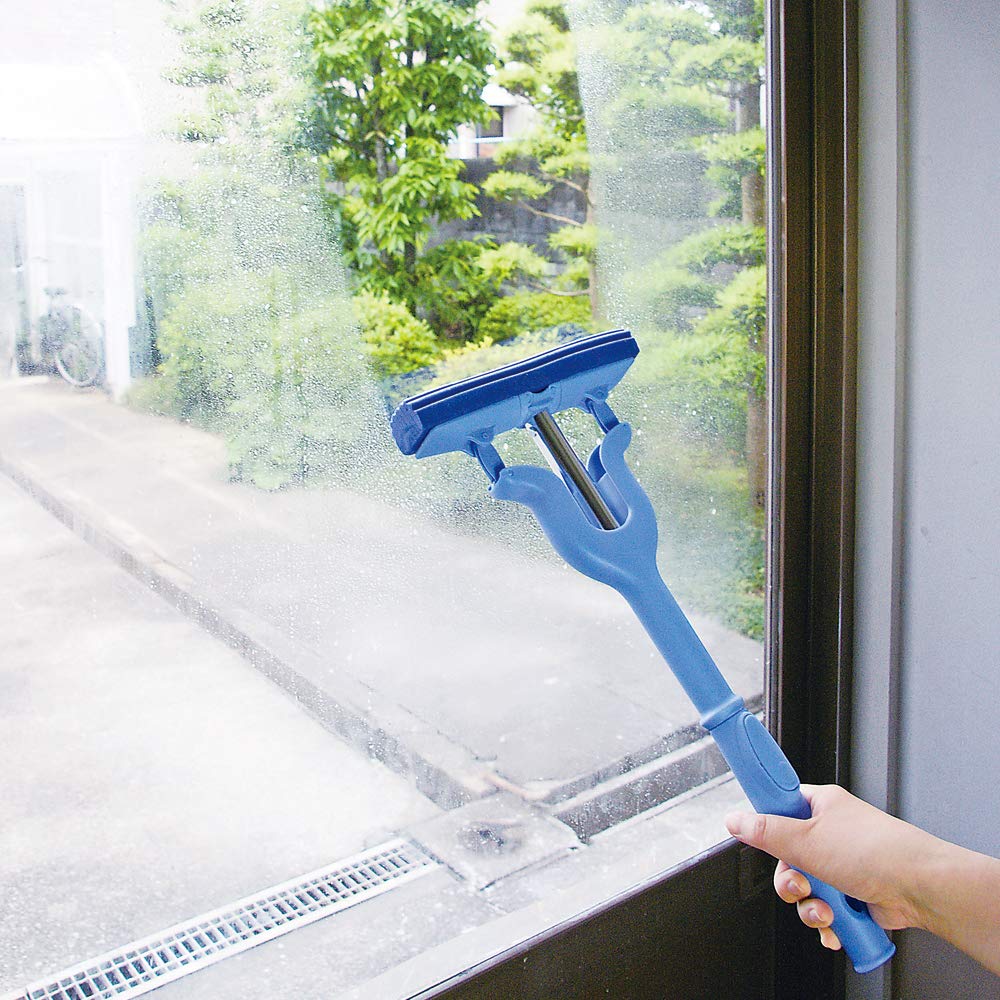 Azuma Gungun Water-Absorbing Wringer Wiper Mini AZ262, PVA Sponge Wiper for Windows, Walls and Bathrooms, About 19 x 43 x 4.3 cm, 230 g, Blue