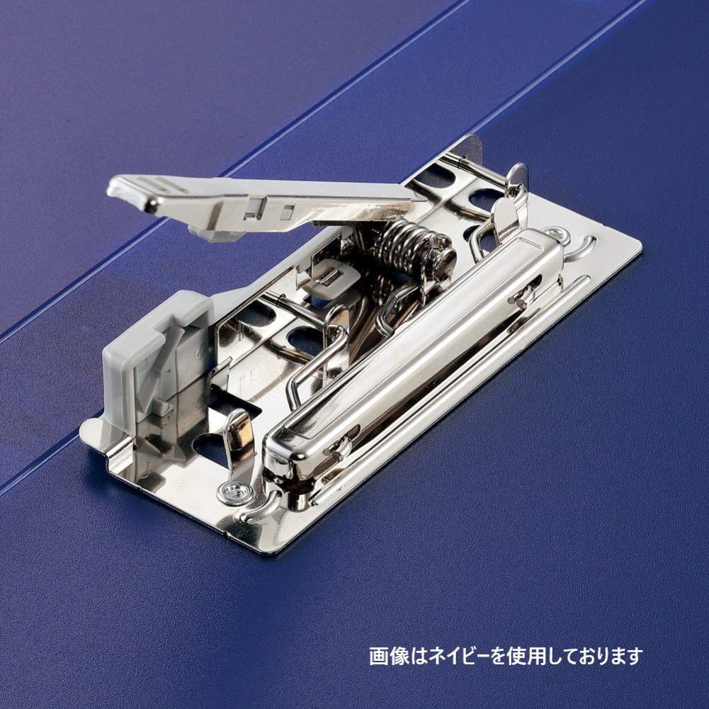Lihit Lab Punchless File F7032, One-Touch Lever Clamp Binder A4-S for 160 Sheets, PP Cover with Finger Hole, 28 x 245 x 306 mm, 176 g, 7 Colours