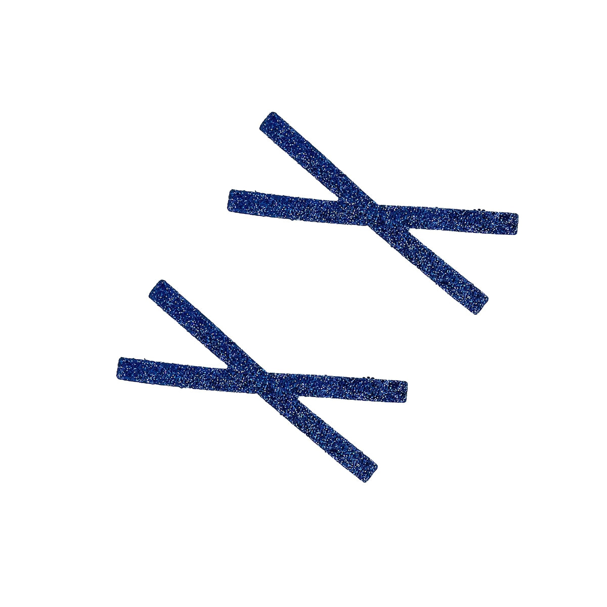 Glitter Plain-Color No-Crease Hair Clip for Bangs, Made in Japan, Ribbons, Cross, Hearts, Five-Point Shapes and Rectangles