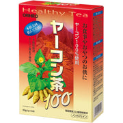 Yacon Tea 100, Roasted Yacon Leaf and Tuber Tea Bags, 3 g x 30 Bags, Caffeine-Free