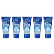 Feather Hi Shave Moist Gel, 5 Portable Tubes of 35 g Clear Shaving Gel with Triple Hyaluronic Acid, Coenzyme Q10 and Vitamin A