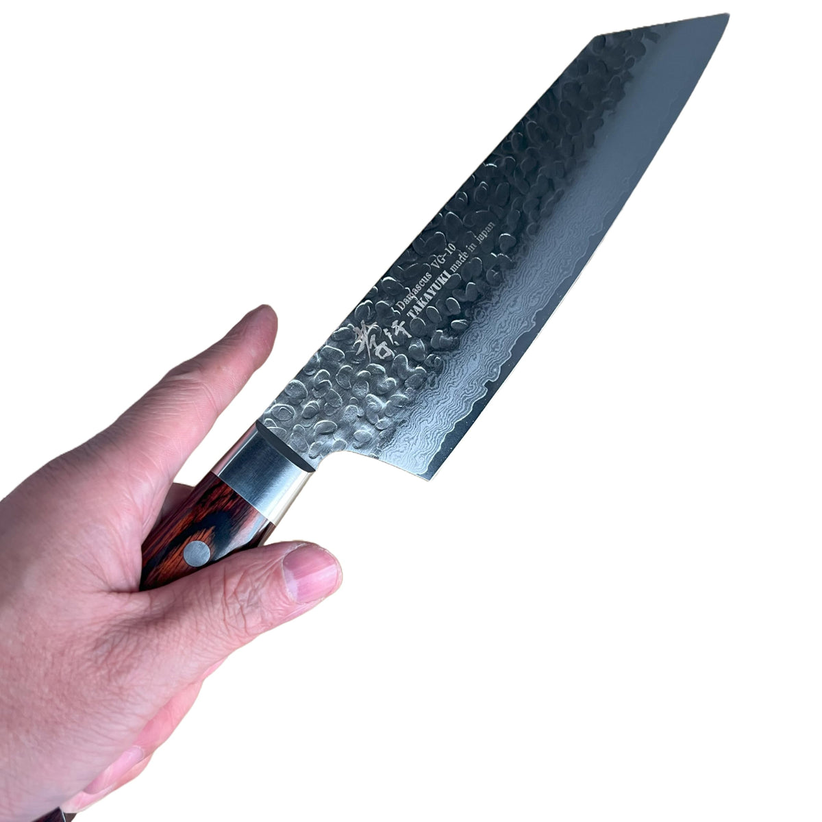 Sakai Takayuki Hammered Damascus Kengata Gyuto 190mm