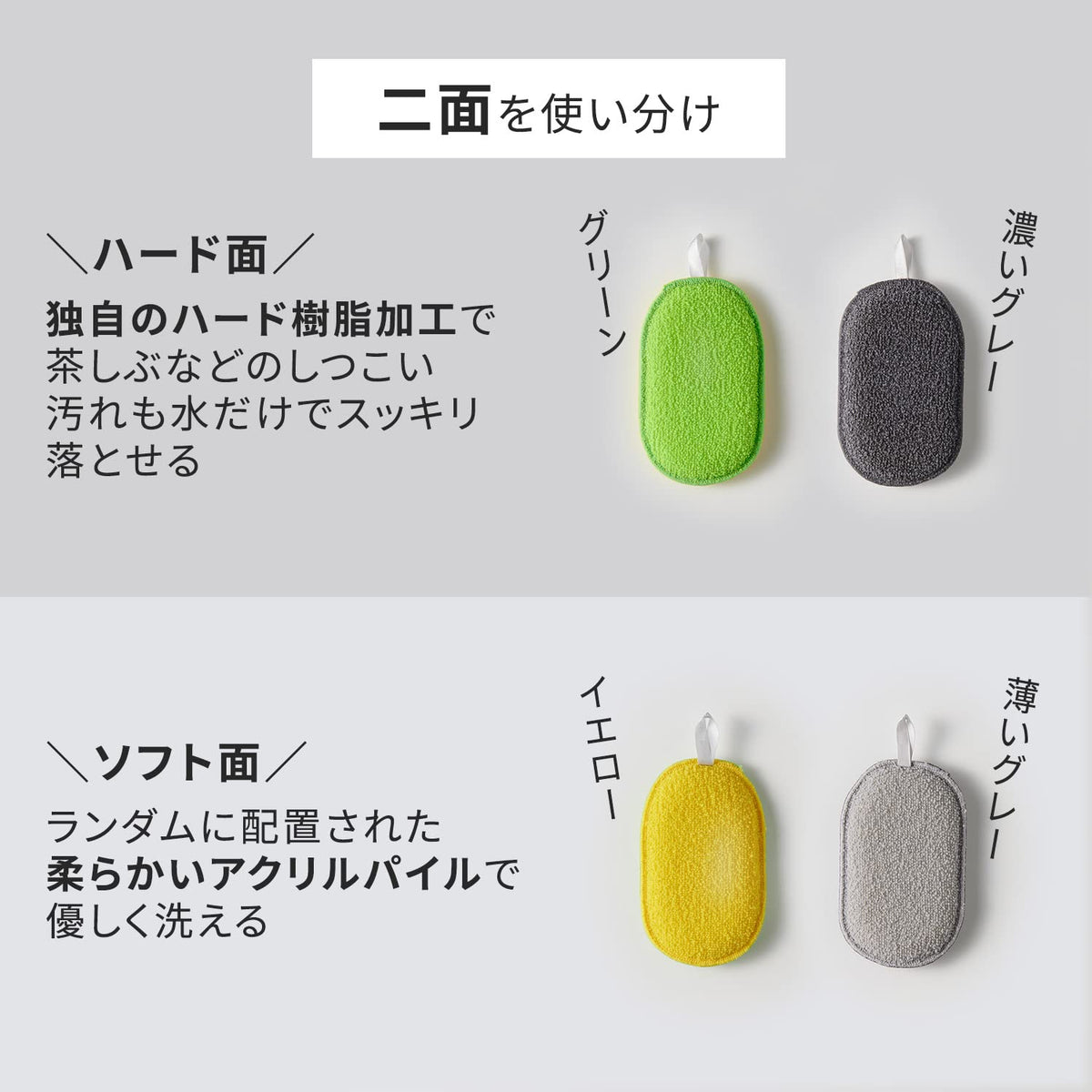 Marna Hard-Resin Kitchen Sponge — Detergent-Free Stain Removal