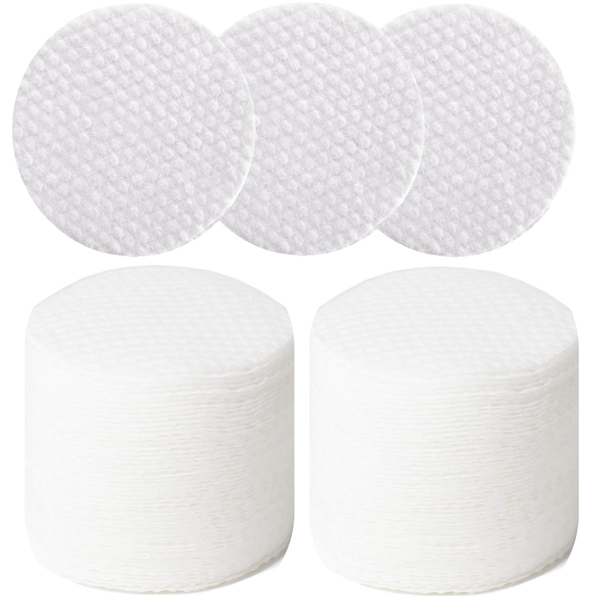 YOYOSOFT Round Cotton Pads, 240 Double-Sided Embossed 6 cm Cotton Toner Pads for Toner, Makeup Removal and Nail Polish Removal