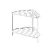 Yamazaki Tower Kitchen Corner Rack, Two-Tier Steel Wire Corner Rack for Pans and Seasonings Beside the Hob, 2.5 kg per Shelf, 34 x 22.5 x 29 cm and 1100 g, White or Black