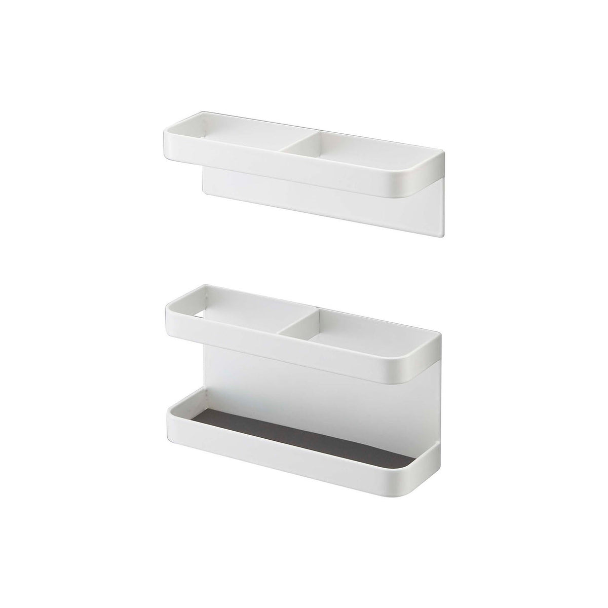 Yamazaki Tower Magnetic Umbrella Stand for Four Umbrellas, Two-Part Magnetic Umbrella Stand that Sticks to a Steel Door and Holds Four Umbrellas Off the Floor, Upper holder 16 x 5 x 5 cm; lower holder 16 x 5 x 8 cm and 540 g, White or Black