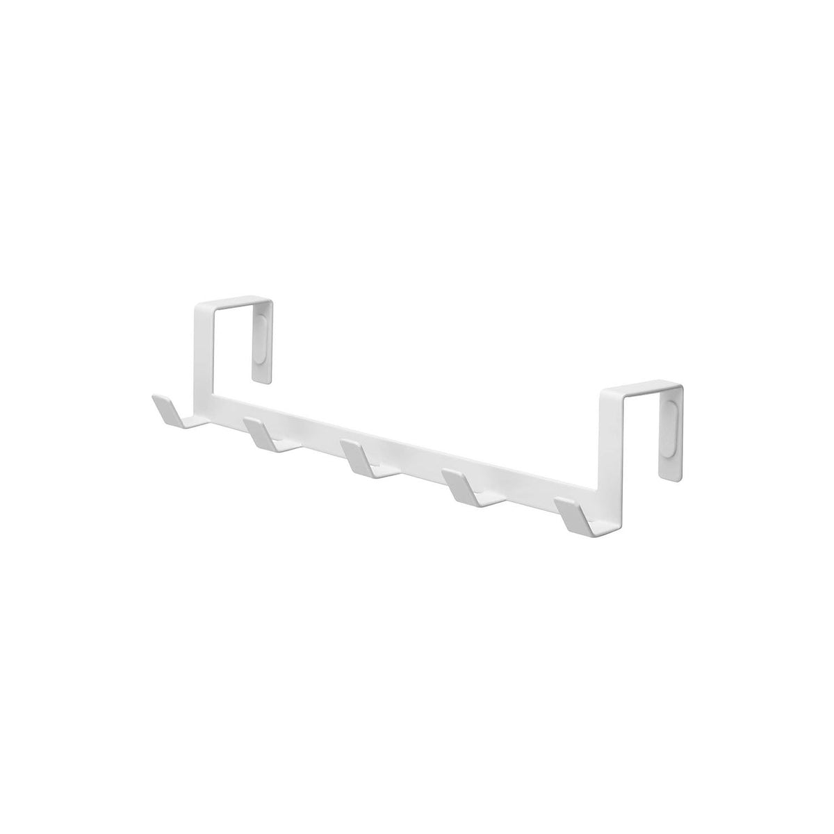 Yamazaki Smart Wide Over-the-Door Hanger, 30 cm Wide Hanger That Hooks Over a Door or Closet Folding Door for Hats, Bags and Clothes in One Place, Holds 1 kg Per Hook, 30 x 7 x 6 cm and 180 g, White or Black