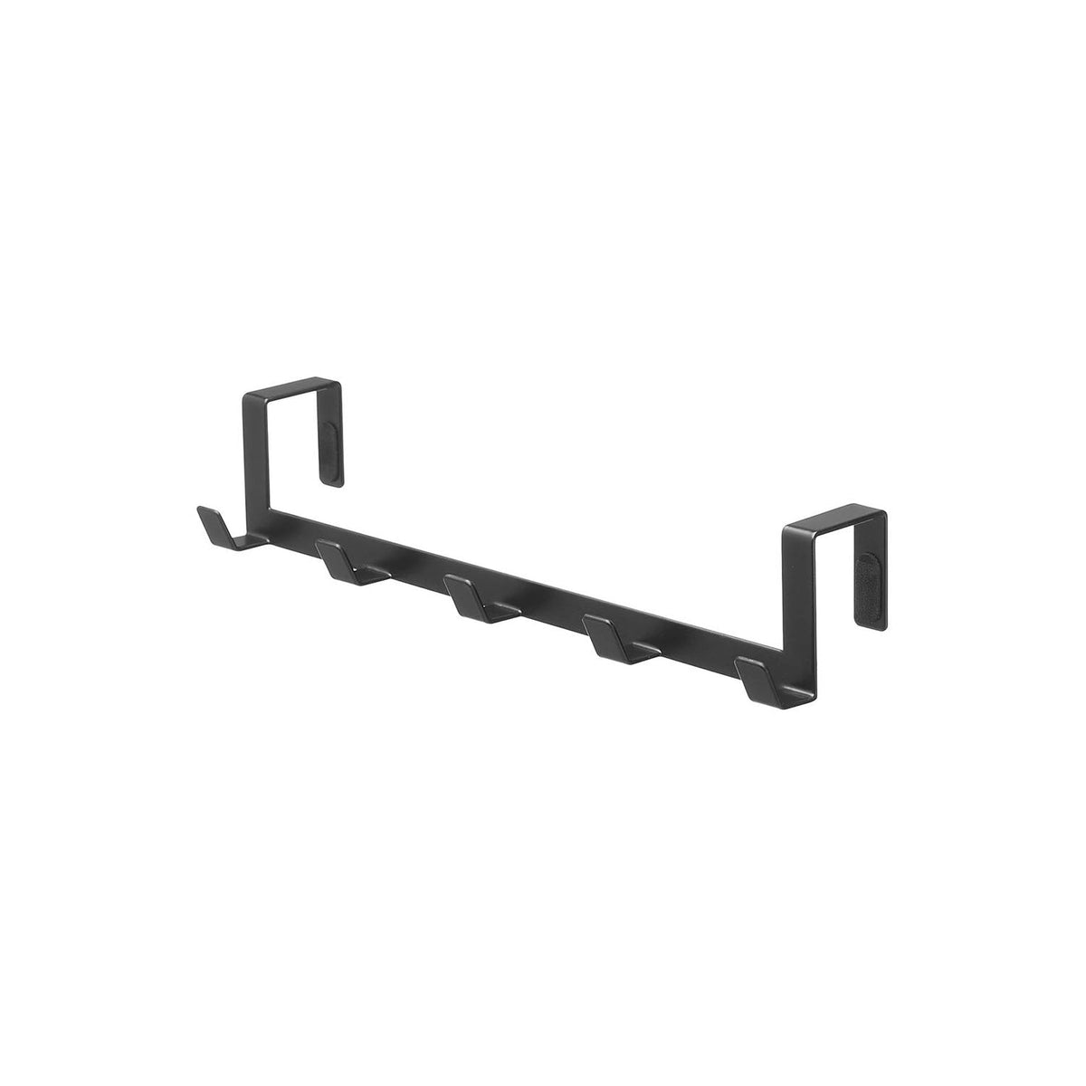 Yamazaki Smart Wide Over-the-Door Hanger, 30 cm Wide Hanger That Hooks Over a Door or Closet Folding Door for Hats, Bags and Clothes in One Place, Holds 1 kg Per Hook, 30 x 7 x 6 cm and 180 g, White or Black