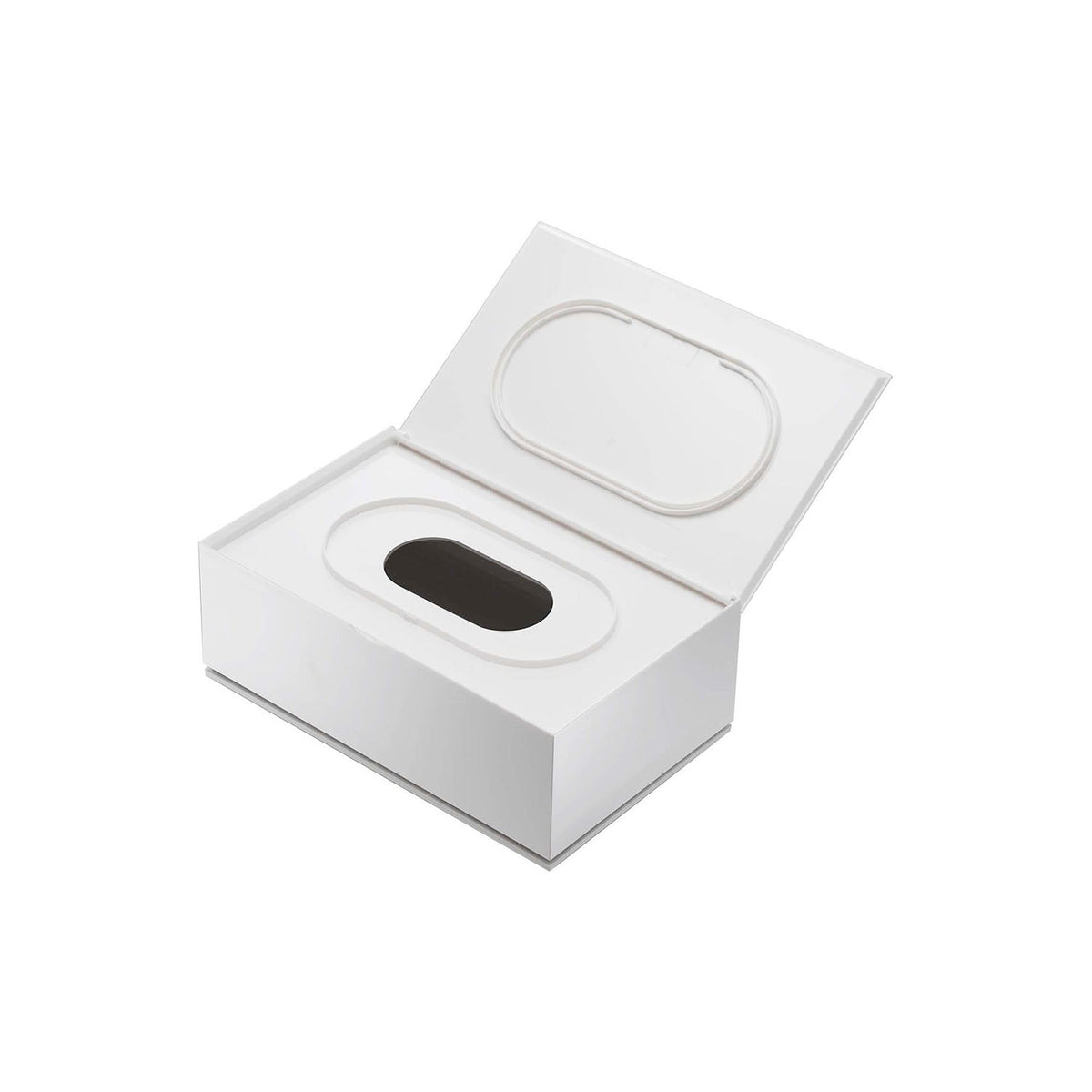 Yamazaki Veil Wet Wipe Case, Simple Flat Case for Flat-Type Refill Wet Wipes Up to 15.5 x 9.5 x 4.5 cm That Blends Into Any Room and Takes Little Space, 16 cm Wide, 16 x 10 x 6 cm and 230 g, White or Black