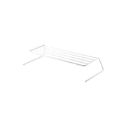 Yamazaki Tower Wide Dish Storage Stand, Wide 45 cm Two-Tier Steel Stand That Splits Plates of 15 to 26 cm Into Two Levels, Holds 6 to 12 Per Tier, Also Hangs a Wrap Box, Holds 2 kg, 45 x 19.5 x 8.5 cm and 460 g, White or Black
