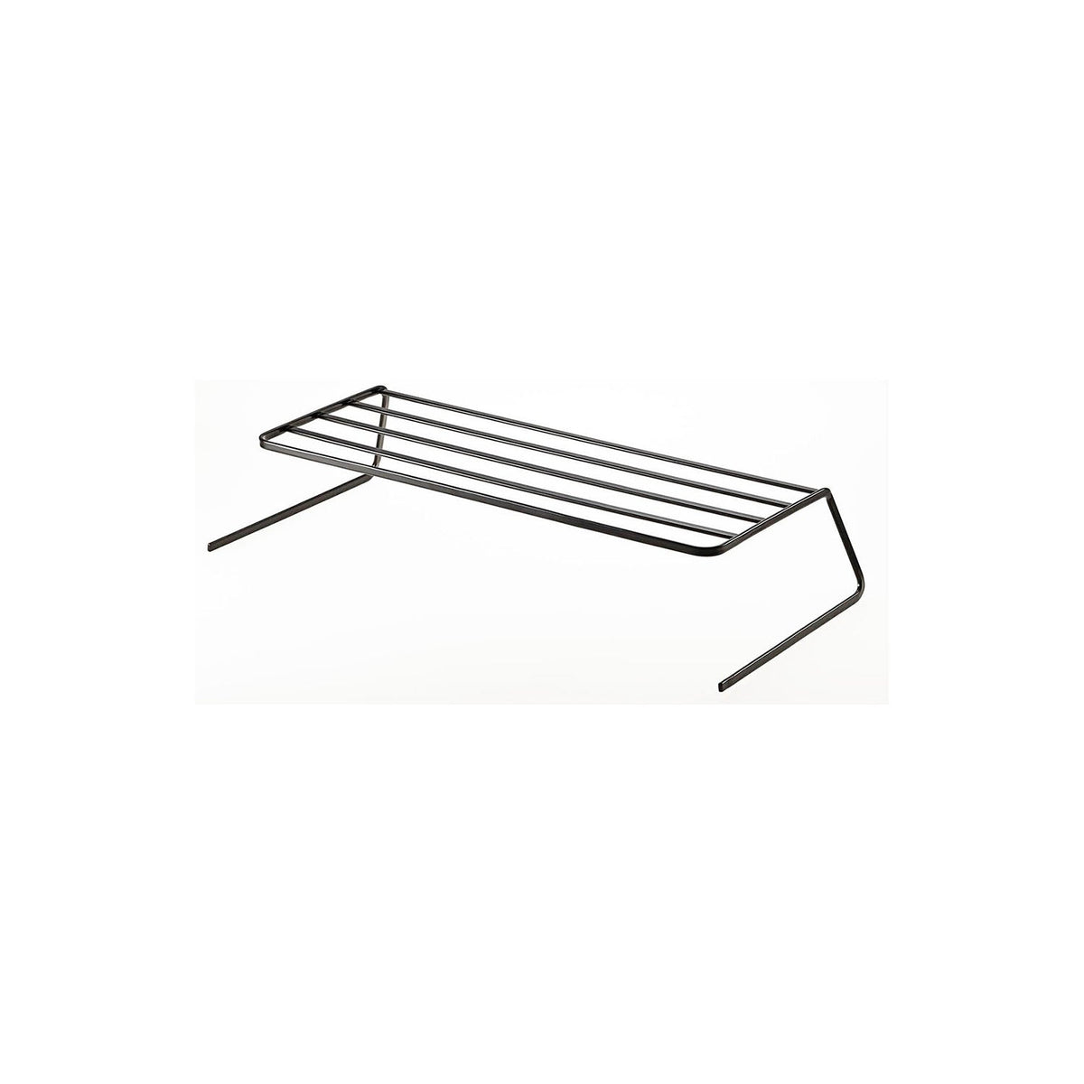 Yamazaki Tower Wide Dish Storage Stand, Wide 45 cm Two-Tier Steel Stand That Splits Plates of 15 to 26 cm Into Two Levels, Holds 6 to 12 Per Tier, Also Hangs a Wrap Box, Holds 2 kg, 45 x 19.5 x 8.5 cm and 460 g, White or Black