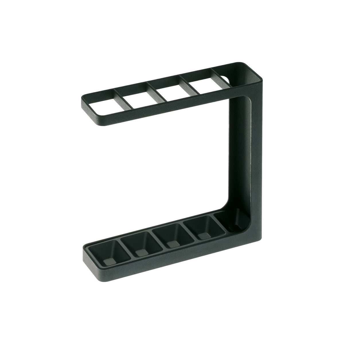 Yamazaki Grind Slim Umbrella Stand for Five Umbrellas, Slim Modern Steel Stand for Five Umbrellas with a Removable Tray that Is Easy to Clean, 23.5 x 6.5 x 24.3 cm and 950 g, White or Black