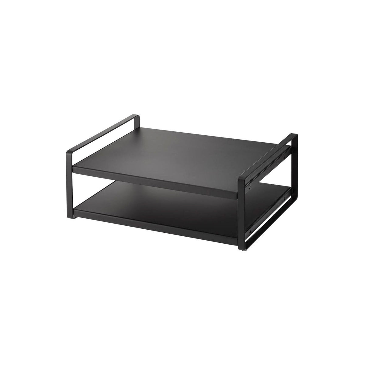 Yamazaki Tower Two-Level Rack for Over a Microwave, Two-Level Steel Rack that Sits Over a Microwave for Small Appliances and Wrap, Holds 3 kg per Shelf, 40 x 30 x 15 cm and 2500 g, White or Black