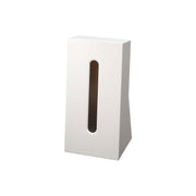 Yamazaki Smart Slim Upright Tissue Case, Slim Upright Case That Stands a Standard Slim Tissue Box on Its End to Save Space, Fits Boxes Up to 5.3 cm High, 13 x 11 x 25.5 cm and 330 g, White or Brown