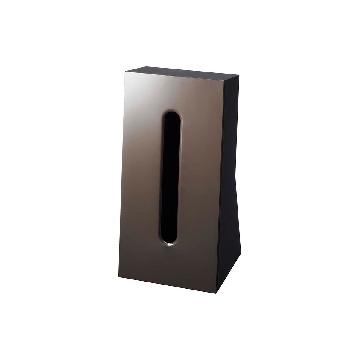 Yamazaki Tower Slim Upright Tissue Case, Slim Upright Case That Stands a Standard Slim Tissue Box on Its End to Save Space, Fits Boxes Up to 5.3 cm High, 13 x 11 x 25.5 cm and 330 g, White or Brown