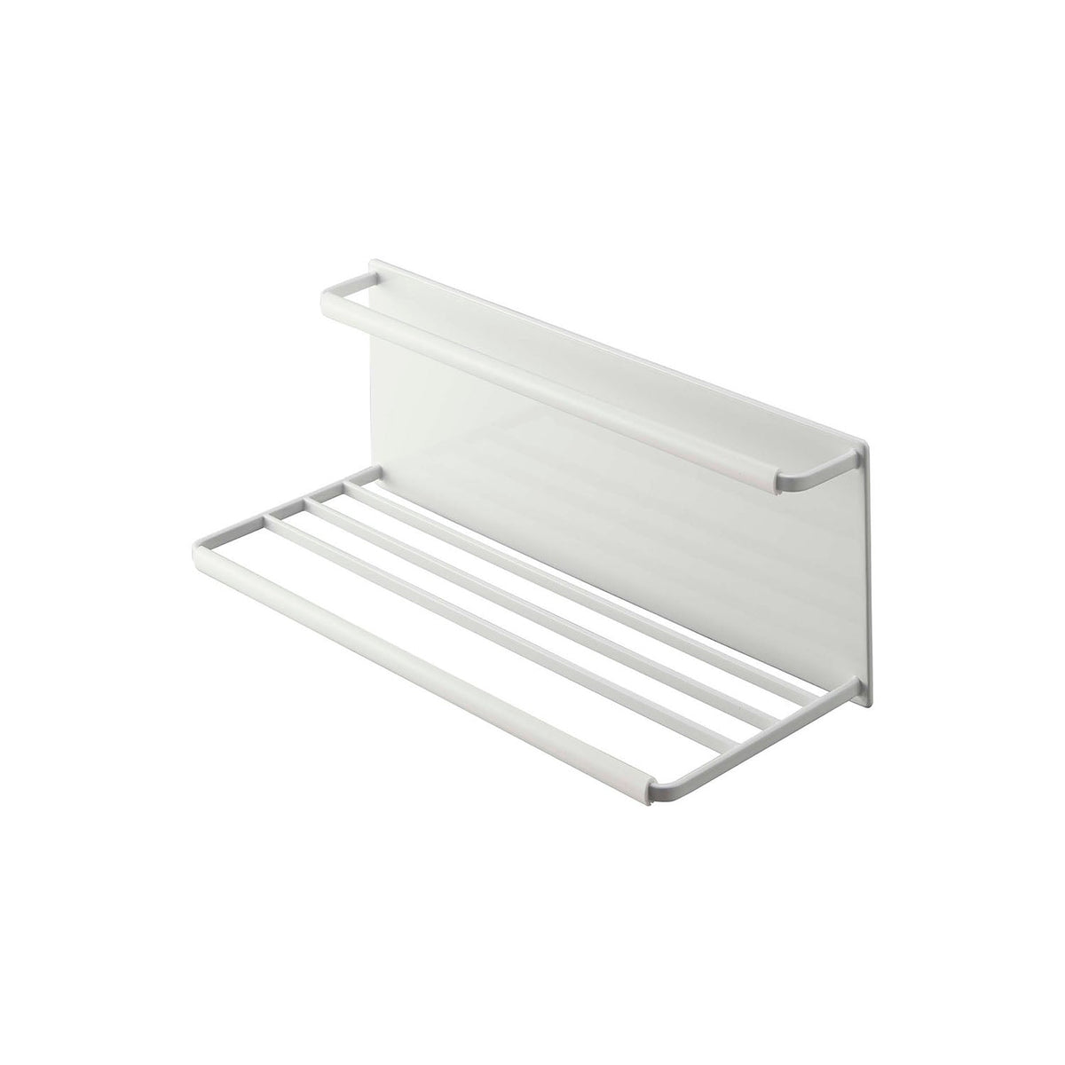 Yamazaki Tower Magnetic Wide Bottle Drying Holder, Large, Wide Magnetic Rack for Drying Tumblers, Mug Bottles and Jug Bottles Upside Down, 33 x 12.5 x 11.5 cm and 900 g, White